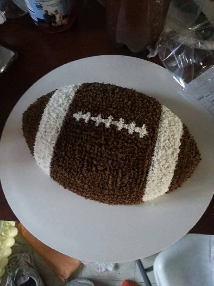 Custom 3D football cake