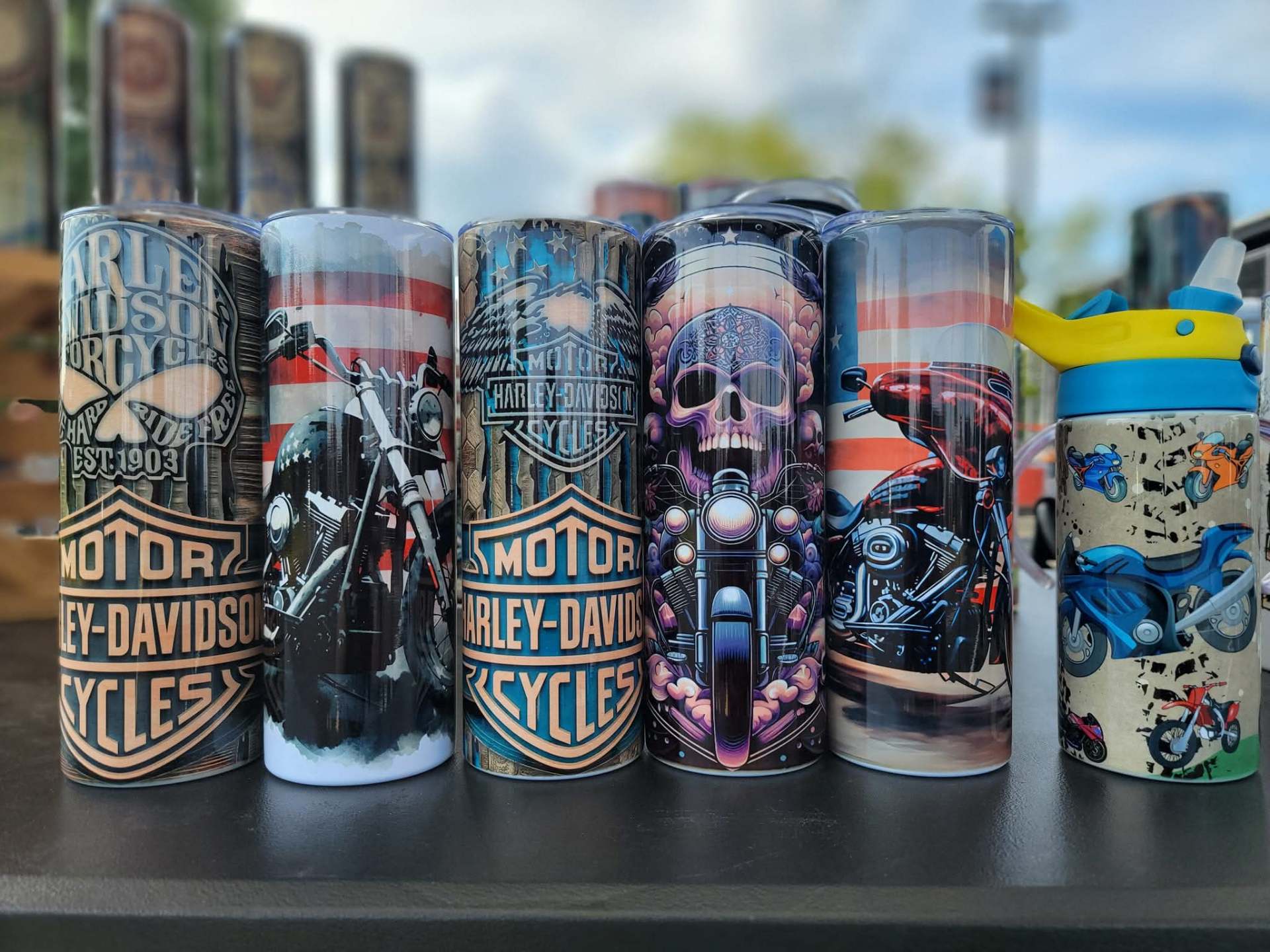 Custom Harley-Davidson tumblers