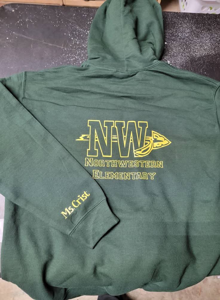 Custom Northwestern Elementary school hoodie